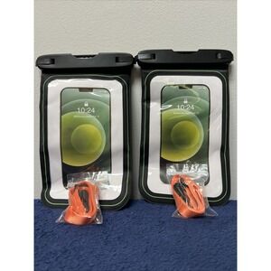 2 Pack Waterproof Phone Pouch Floating, Large Cell Phone Case, IPX8 Dry Bag with